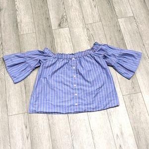 ☀️Final Drop☀️ Abercrombie & Fitch Peasant Blouse Blue - Size M